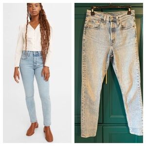 Levi’s 501 Skinny Jeans High Rise Light Wash Sz 26